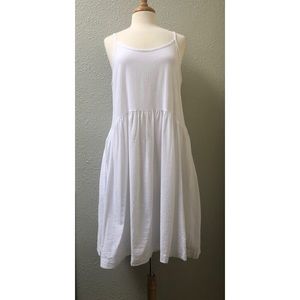 White Drop Waist Tank Dress